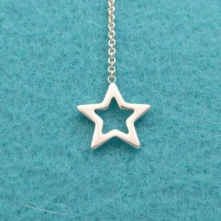Tiffany & Co.  Star Lariat Necklace,  Sterling Silver 925,  Rare 7