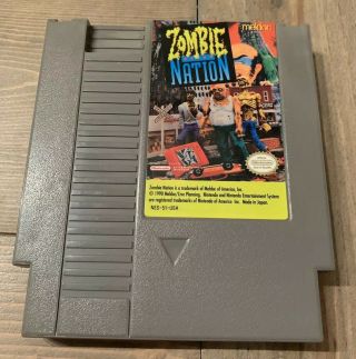 Zombie Nation For Nintendo Nes Rare 100 Authentic