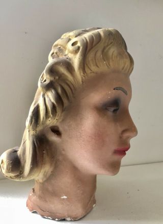 Vintage 1940 ' s French Mannequin Head 2