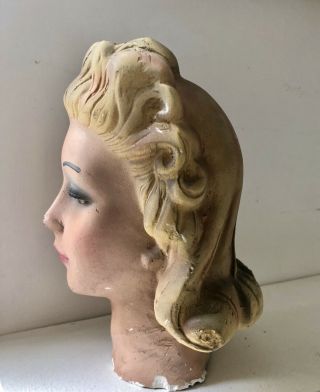 Vintage 1940 ' s French Mannequin Head 4