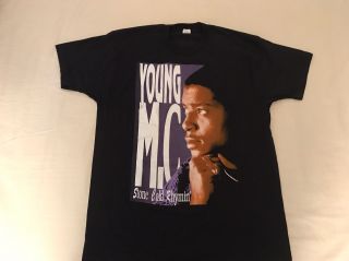 Vintage 1990 Young Mc Hip Hop Rap Concert Tour Stone Cold Rhymin T - Shirt L/xl