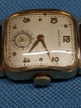 Vintage 1940 ' s HAMILTON CARLTON,  17J,  747 Movement 10k Gold Filled 4