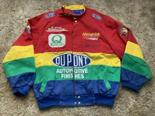 1999 Nascar Jeff Gordon Dupont Racing Jacket Rainbow Xl Vintage Hamilton