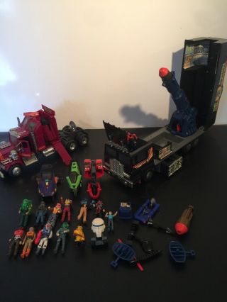 Vtg 80s Kenner Mask M.  A.  S.  K.  Volcano Snake Oil Outlaw Semi Truck & Figures Parts