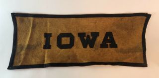 Vintage Antique University Of Iowa Felt & Banner Pennant 1940’s 50’s