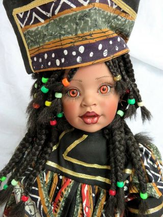 Fayzah Spanos Doll Kenyata Limited Ed Black Doll 28 " Signed Number Rare