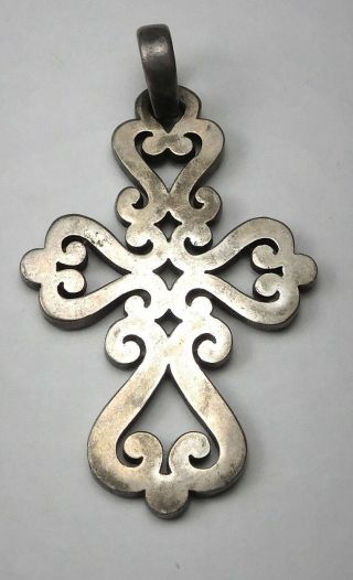 James Avery Pierced Sterling Silver Spanish Mission Cross Pendant - Retired