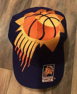 Phoenix Suns Vintage The Game Big Logo Nba Basketball Snapback Hat Cap Osfa Rare