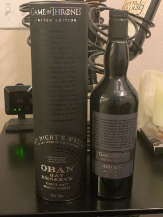 Oban ultra - rare Game of Thrones special edition bottle. , 2