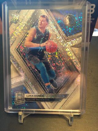 Luka Doncic 2018 - 19 Spectra Basketball White Sparkle Rare Ssp Parallel Case Hit