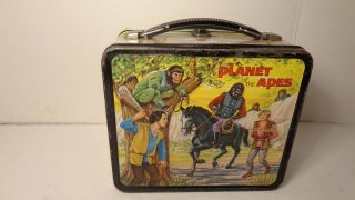 Vintage Aladdin Industries Metal Planet Of The Apes Lunchbox From 1974