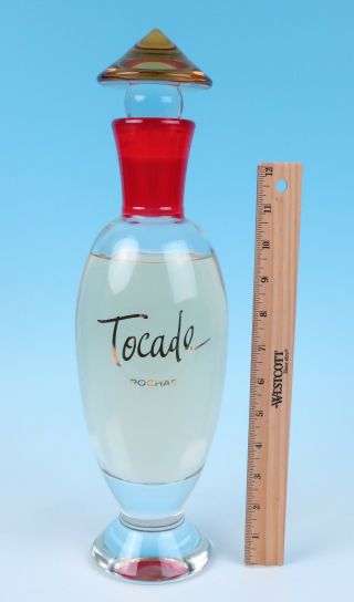 Large 13 " Vintage Tocade By Rochas Factice Store Display Glass Perfume Bottle