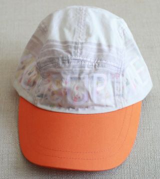 Supreme Beach Scene Long Brim Cap Orange And White Vintage Rare