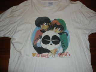Ranma 1/2 Large T - Shirt Made In Usa Vintage Anime Viz Video Rare Manga 1993