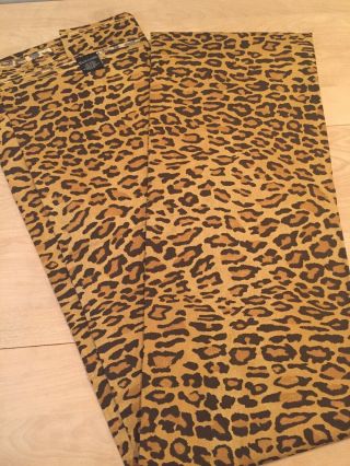 Vintage Ralph Lauren Aragon Leopard King Flat Sheet