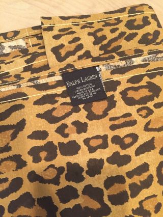Vintage Ralph Lauren Aragon Leopard King Flat Sheet 3