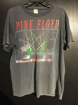 Pink Floyd 1987 European Tour T - Shirt Vtg Htf Xl