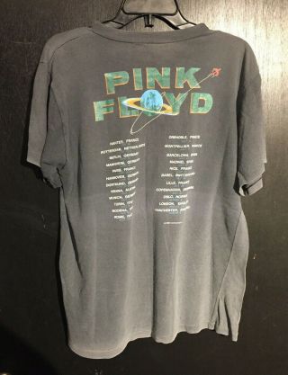 PINK FLOYD 1987 EUROPEAN TOUR T - SHIRT VTG HTF XL 7