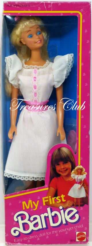 My First Barbie Doll 1875 Never Removed From Box 1984 Mattel,  Inc.  3,