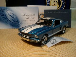 Franklin 1966 Mustang Shelby Gt350 1:24 Rare Le Of 1966.  Nib.  Docs Pristine