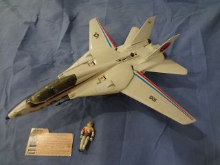 Vintage Hasbro Gi Joe Combat Jet Skystriker Xp - 14f 1983 F - 14 With Ace