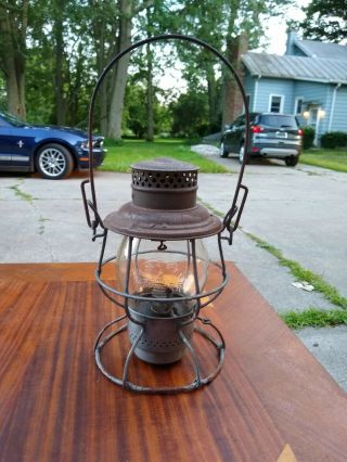 Vintage Adlake Reliable Baltimore & Ohio (b&o) Railroad Kerosene Lantern Cast