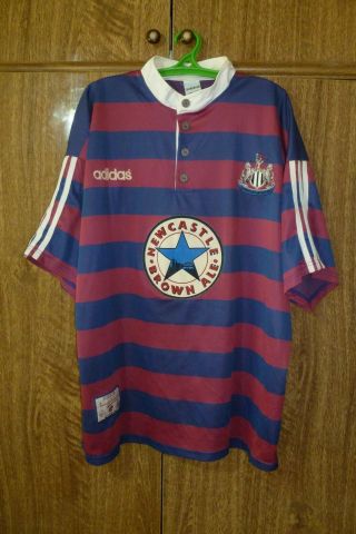 Newcastle United Adidas Vintage Football Shirt Away 1995/1996 Soccer Men Size Xl