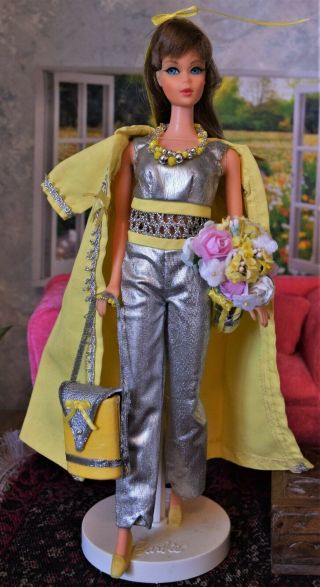 Minty Vintage Tnt Barbie In " Silver Polish " 1492 1969 - 70 Complete Ooak