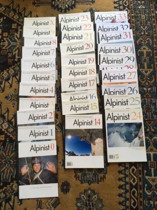 Alpinist Magazines,  31 Issues.  Extremely Rare Issue 0 - 33 (minus Issues 11,  12)