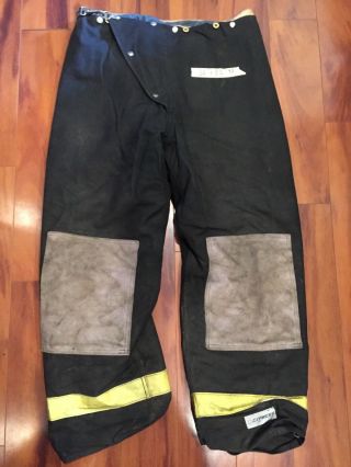Firefighter Turnout Express Bunker Pants Cairns 38x32 93 Black Vintage Costume