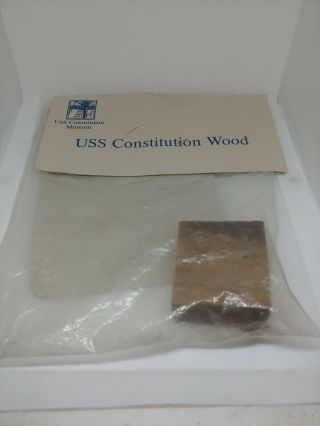 Authentic Vintage Uss Constitution Wood Nip W/paperwork