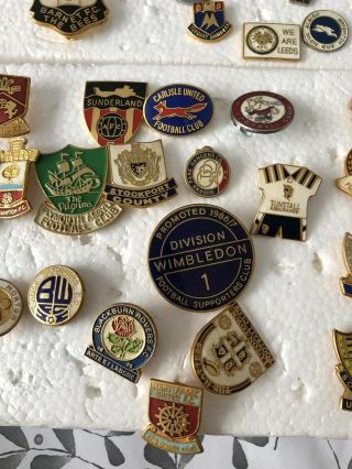 vintage enamel pin badges football Various Teams 70s 80s Joblot Bundle 75 Items 5