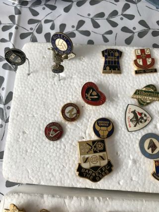 vintage enamel pin badges football Various Teams 70s 80s Joblot Bundle 75 Items 7