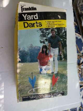 Vintage Franklin Yard Darts,  Jarts Box Only Lawn Game
