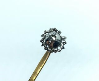 Antique Georgian Rose Cut Diamond Stick Pin
