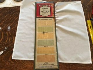 Woolsey’s Paint & Color Vintage Chart Celluloid Over Cardboard Sign