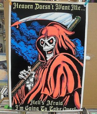 Vintage Nobody Wants Me Black - Light Poster 1987 Scorpio 1611 Rolled Very Fine,