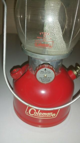 Vintage 1965 Coleman Single Mantle Red Lantern Model 200a