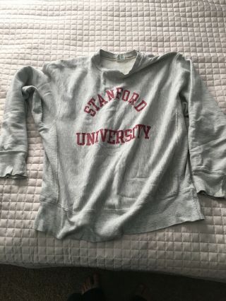 Vintage Stanford University Champion Reverse Weave Sweatshirt Tri Blend Large
