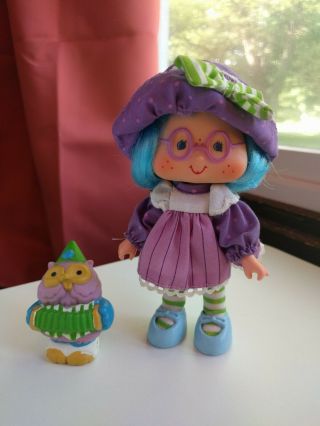 Vintage Strawberry Shortcake Plum Puddin Doll Party Pleaser & Pet Elderberry Owl