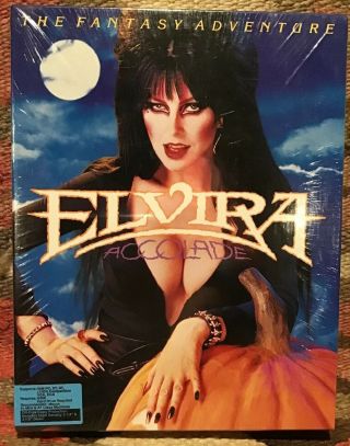 Vintage Elvira Mistress Of The Dark Ms - Dos Ibm Pc Game Floppy Disk Big Box Rare
