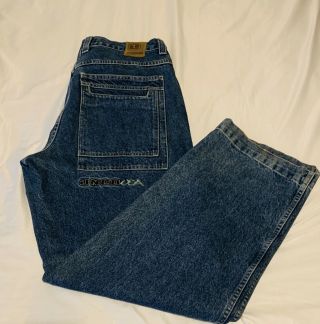 Vintage JNCO Intersection Jeans Size 36 x 34 Blue Denim Skater Wear Wide Baggy 2