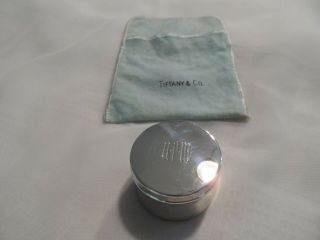 Tiffany & Co Sterling Silver Small Trinket Box With Pouch.  49g W/mono