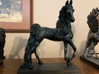 Saddlebred Vintage Lowen Sculpture Gorgeous Black Saddlebred