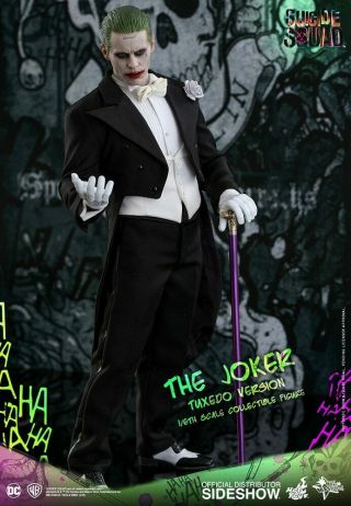 Hot Toys Suicide Squad Tuxedo Joker 12 " 1/6 Action Figure Mms395 Jared Leto Rare
