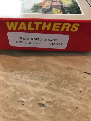 4 Walthers BART,  Bay Area Rapid Transit 2 A & B Units 3 Kit HO Scale RARE 7