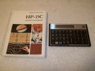 Vtg Hewlett Packard Hp - 15c Scientific Calculator & Owners Handbook