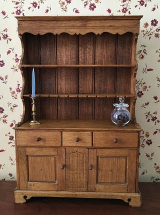 Antique Dollhouse Miniature Welsh Dresser