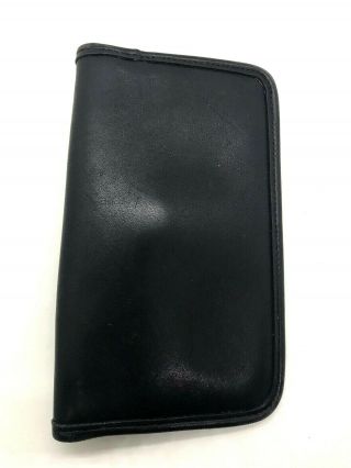 Vintage COACH Black Leather Clutch Small Purse Wallet Handbag 2