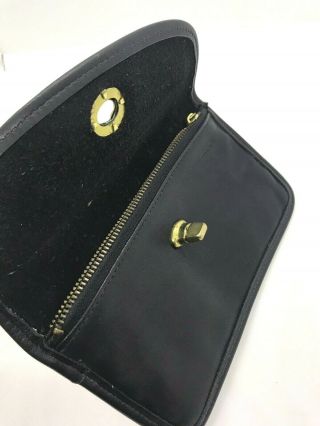 Vintage COACH Black Leather Clutch Small Purse Wallet Handbag 3